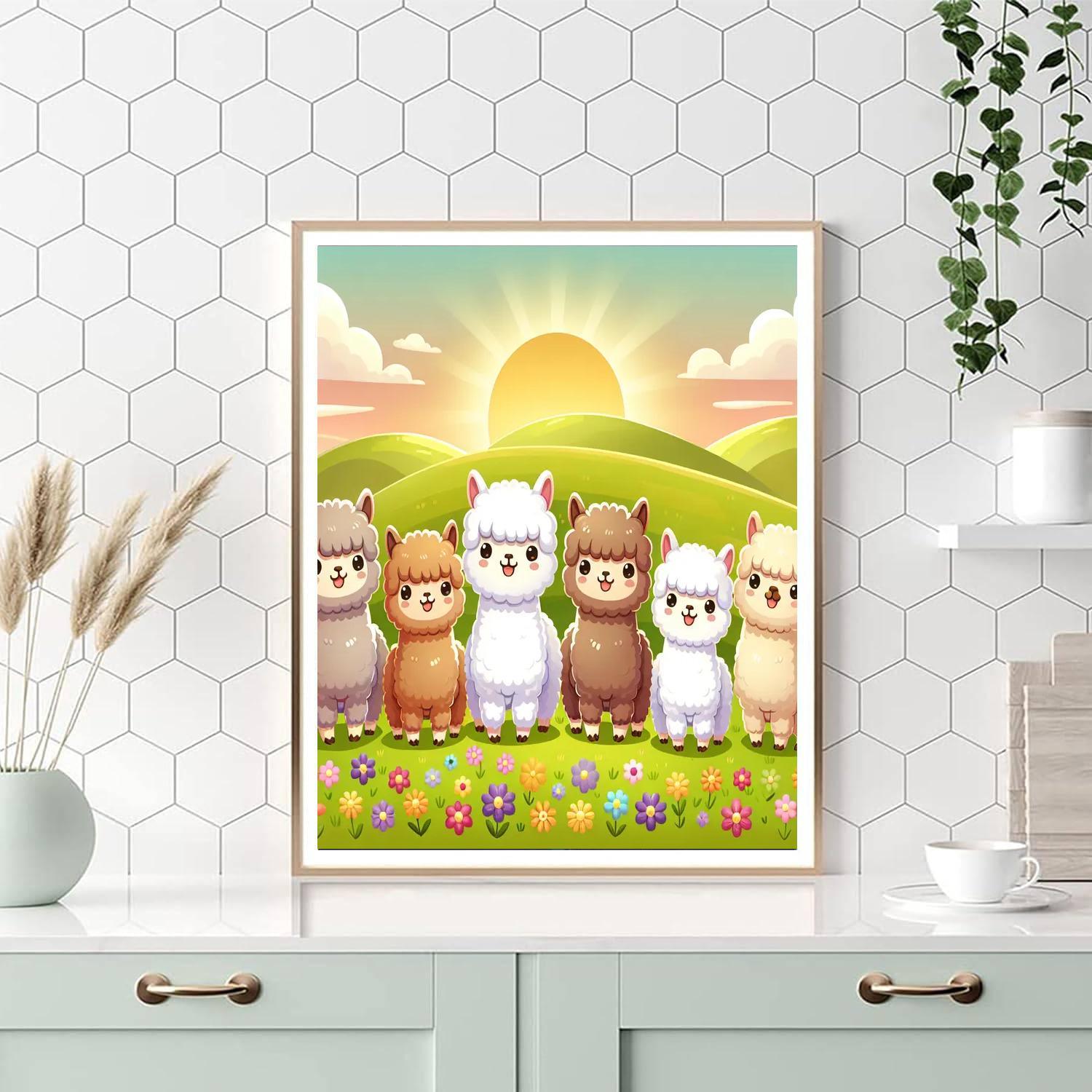 Cuddly Alpaca Friends Numbered Painting Kits