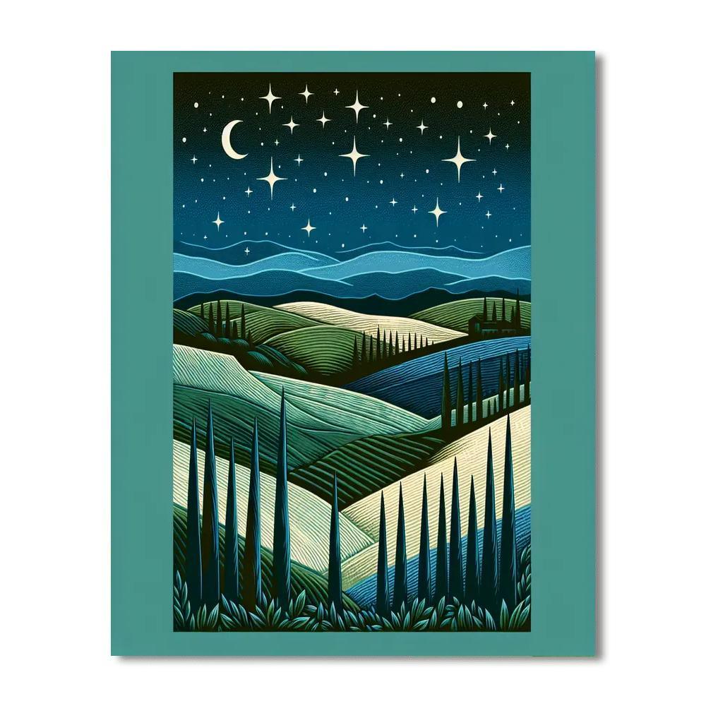 Starry Night In Tuscany Paint By Numbers Kits