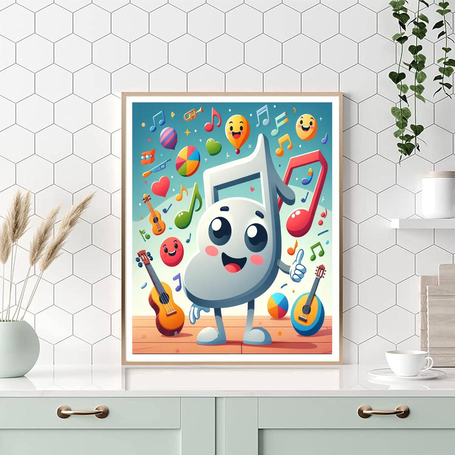 Jolly Musical Note Paint By Number