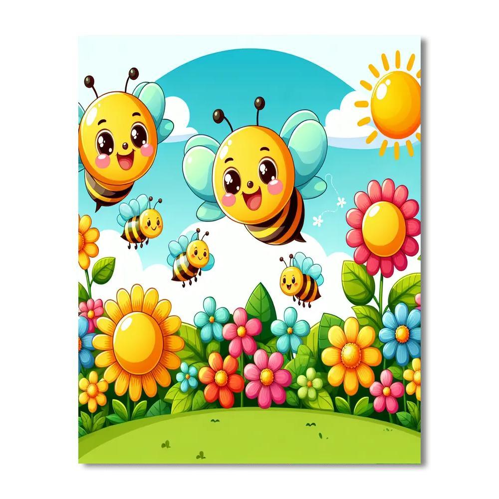 Cheery Bee Adventure Paint By Number