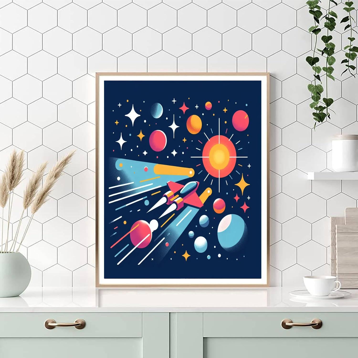 Dreamy Celestial Voyage Paint By Numbers