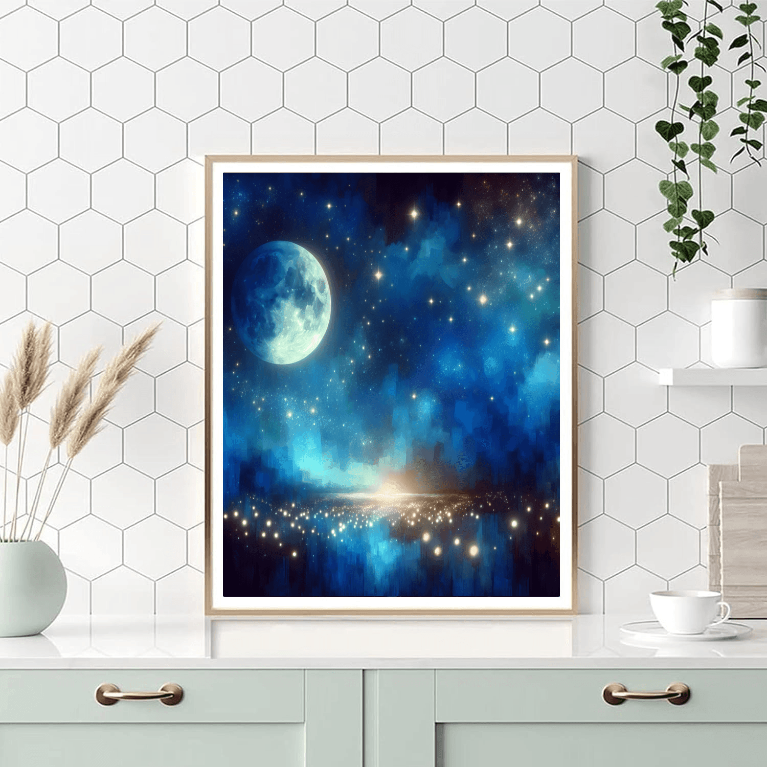 Radiant Night Sky Painting Number Kit