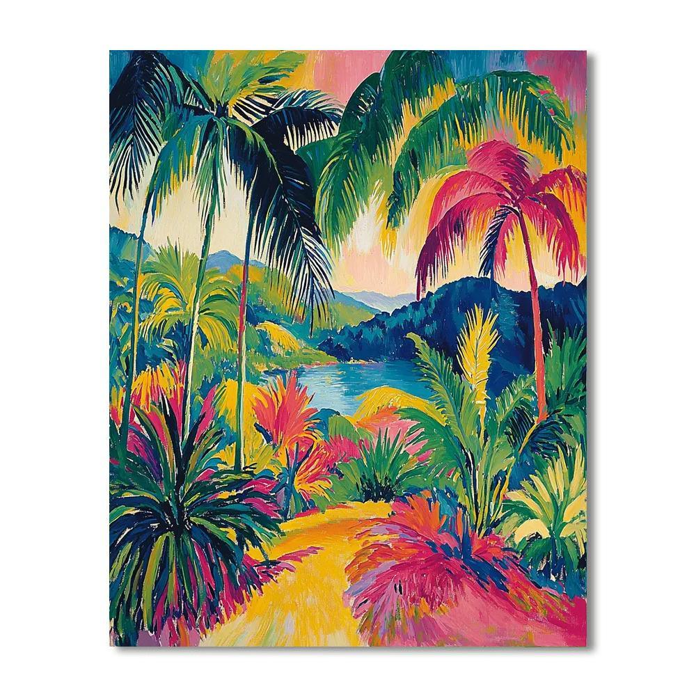 Gauguin Inspired Vibrant Oasis  Painting By Numbers Kit