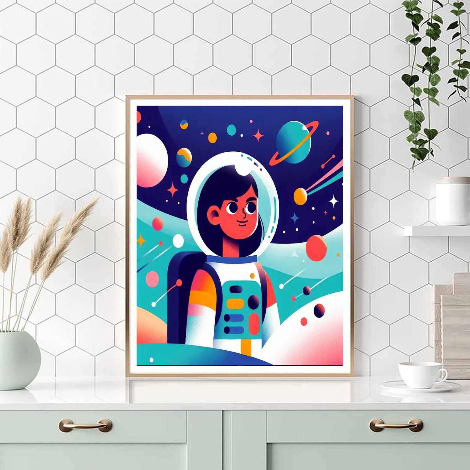 Galactic Adventure Exploration Painting Number Kit