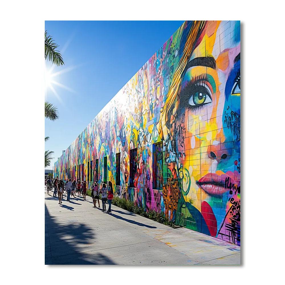 Street Art In Wynwood Paint By Color