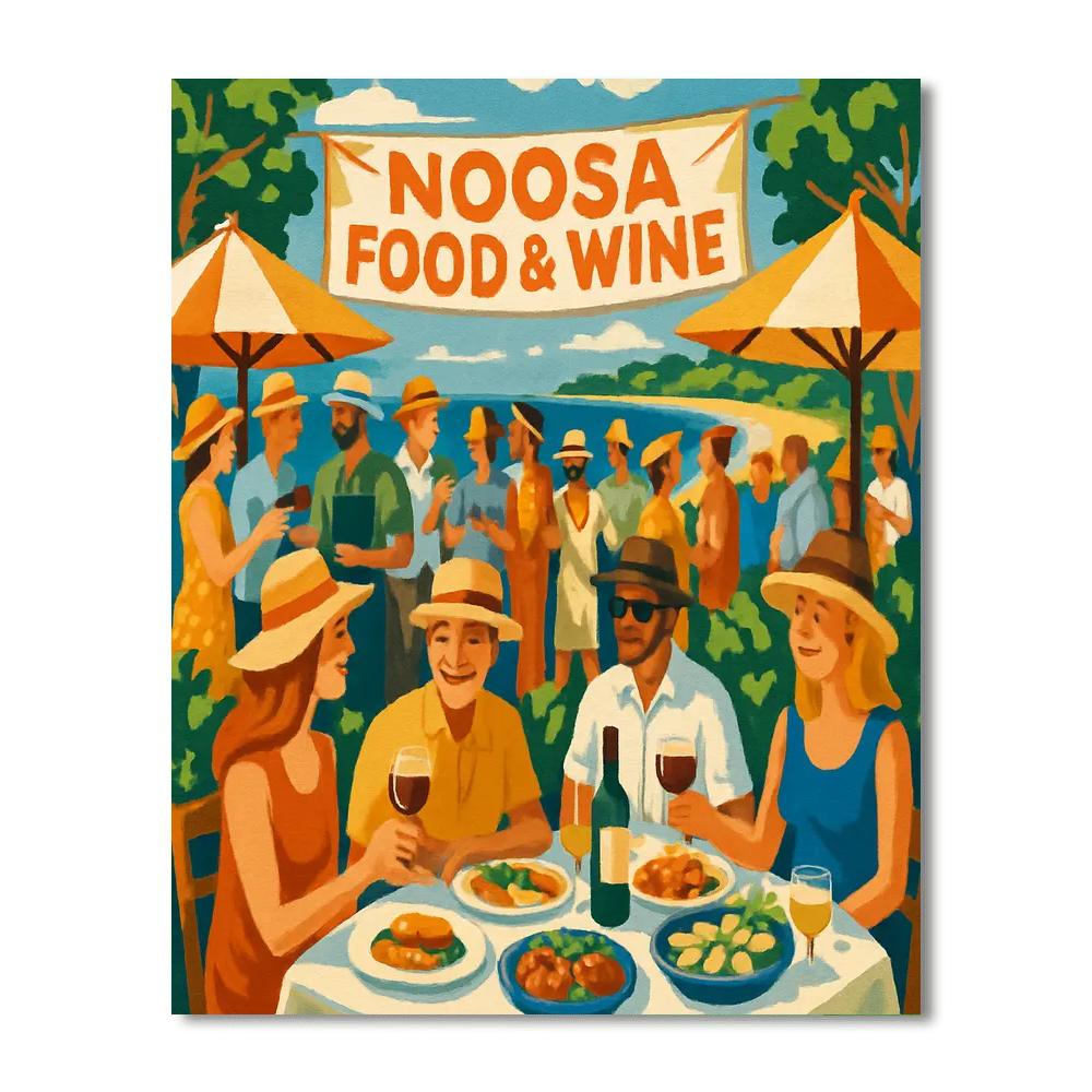 Noosa Food And Wine Festival Painting By Numbers Kit