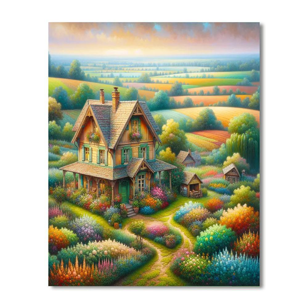 Charming Country Home Paint By Color