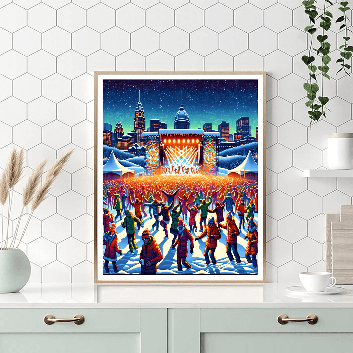 Montreal's Igloofest - Montreal, Canada Number Painting