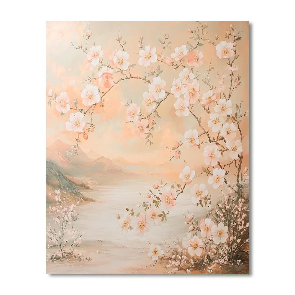 Zhao Mengfu Inspired Radiance Of Ethereal Blossoms  Paint By Color