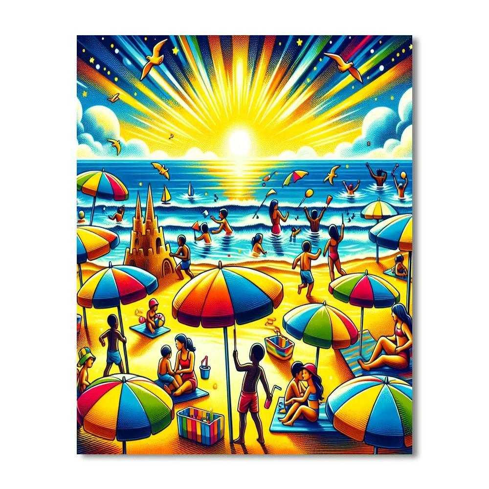 Joyful Beach Adventures DIY Paint By Numbers