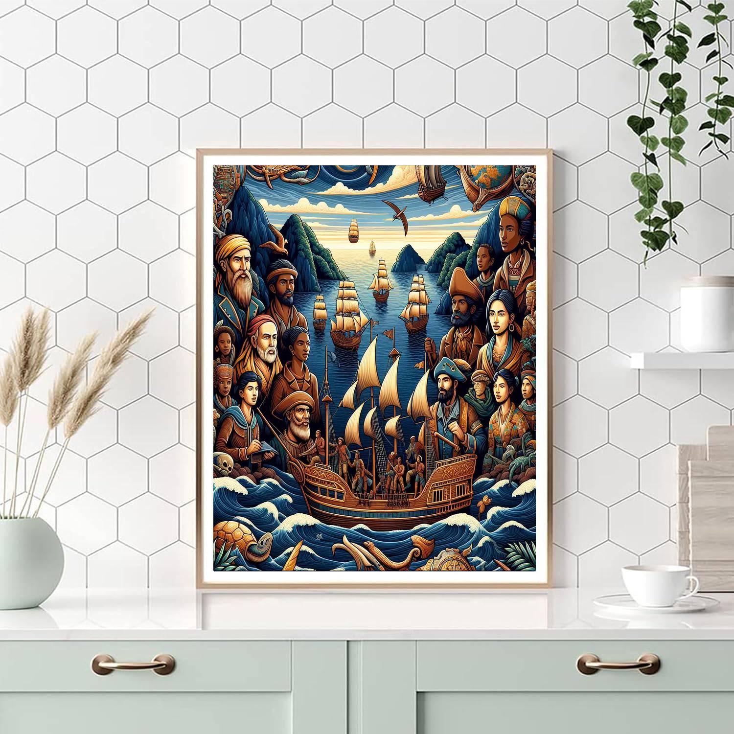 Historical Voyage Of Discovery DIY Paint By Numbers