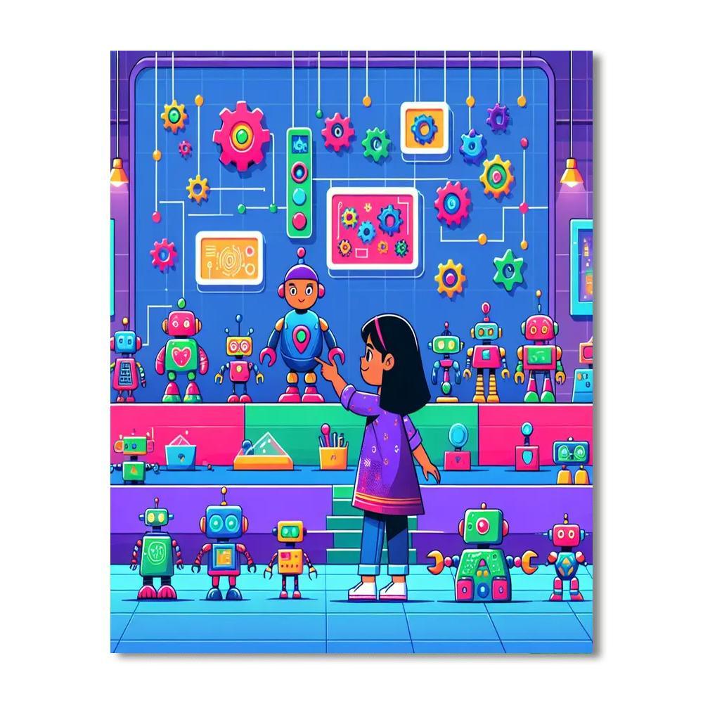 Robot World Expedition Paint By Numbers Kits