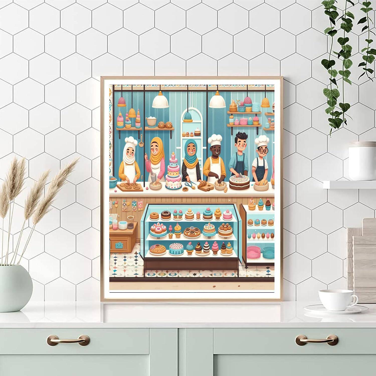 Charming Little Bakery Number Painting