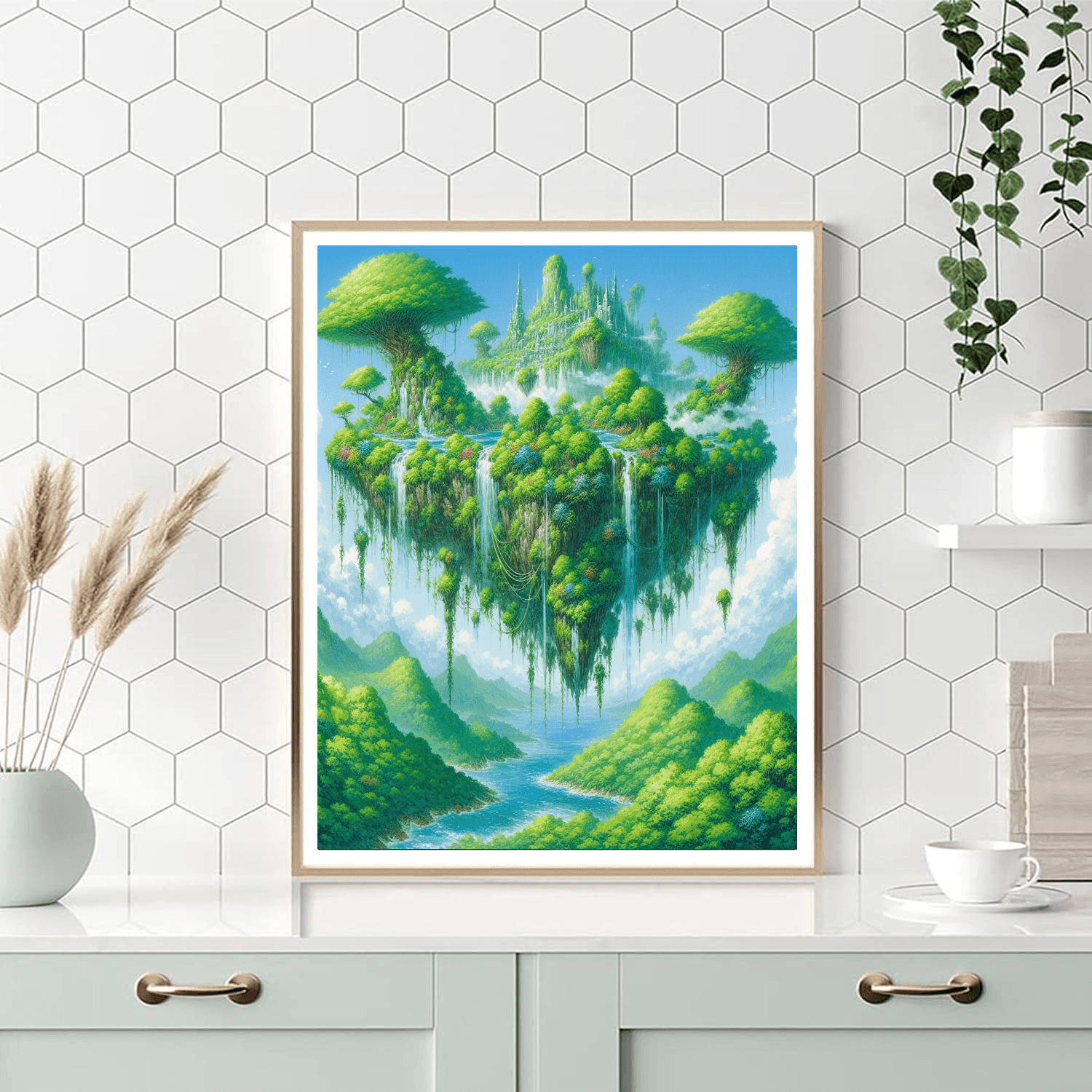 Floating Fantasy Island Number Painting