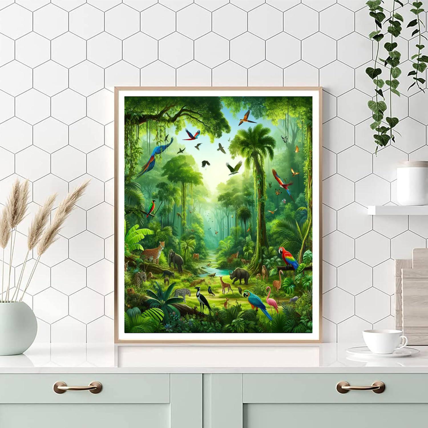 Exotic Rainforest Excursion Paint By Numbers Kits