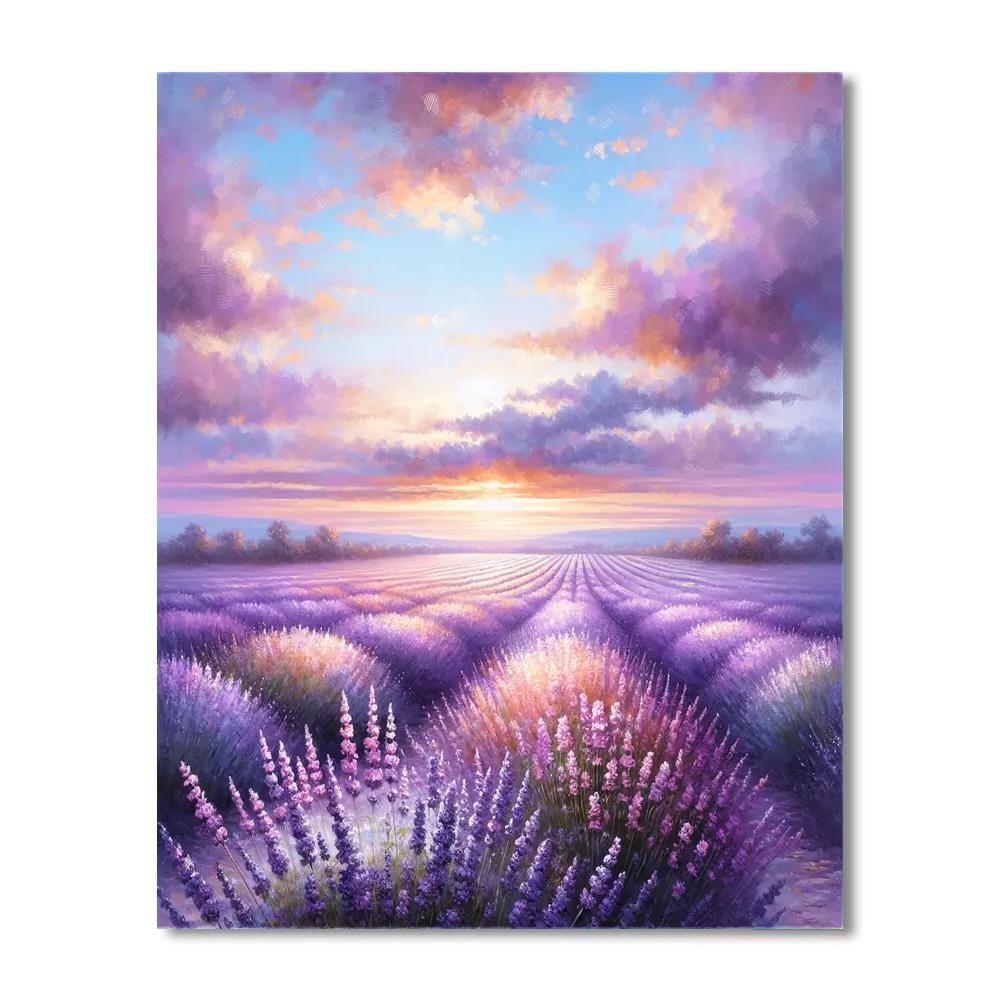 A Walk In The Lavender Fields Paint By Color