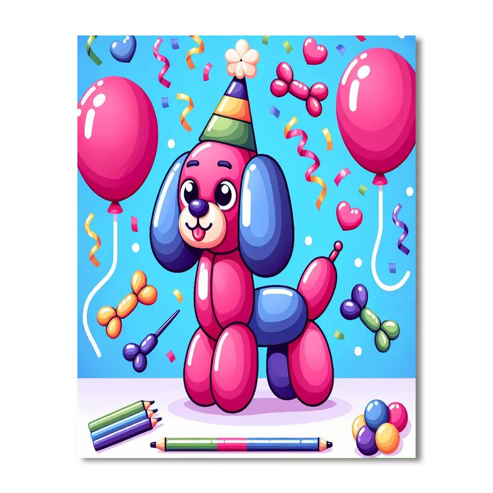 Adventurous Balloon Animal Paint By Numbers Art