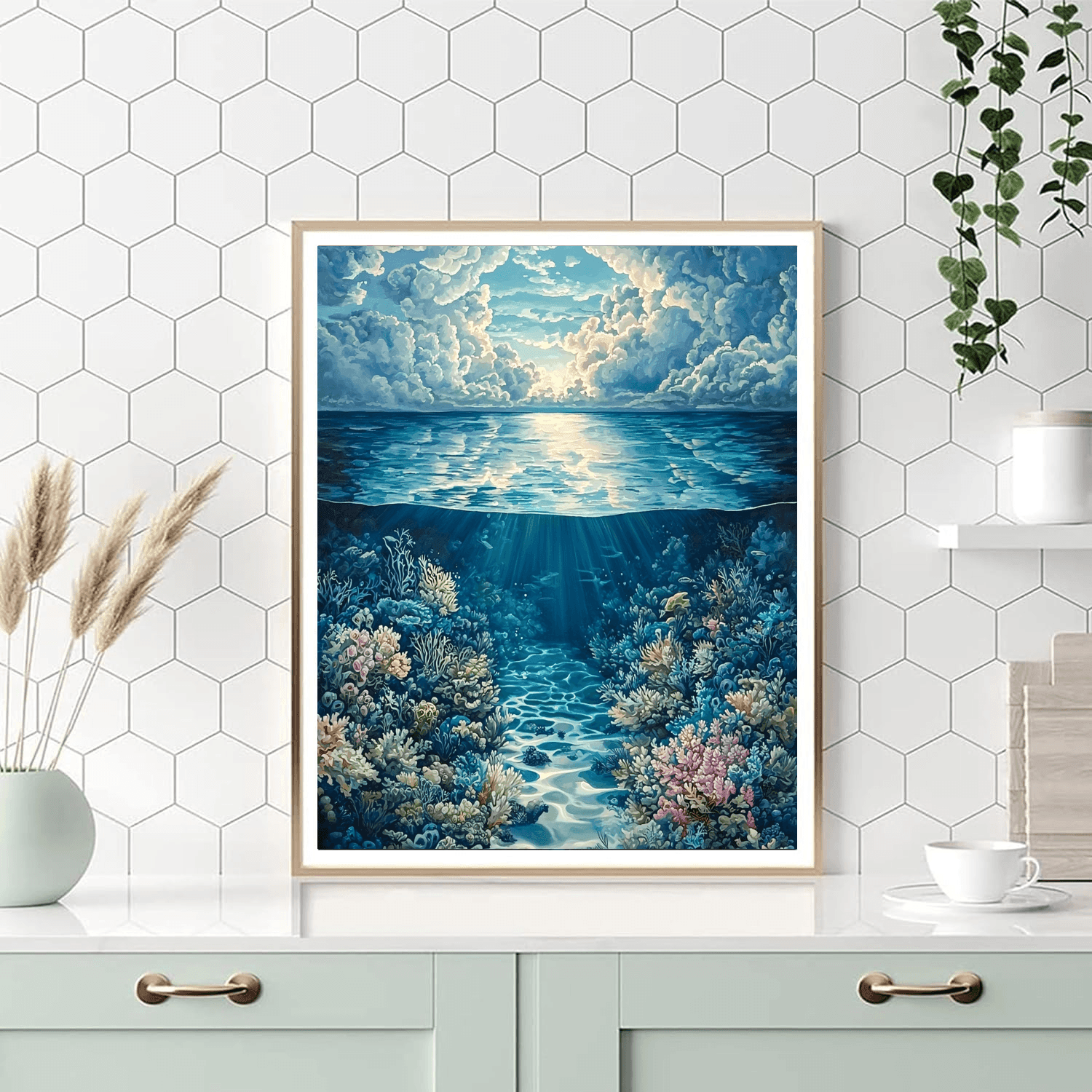 René Magritte Inspired Abyssal Mysteries  DIY Paint By Numbers
