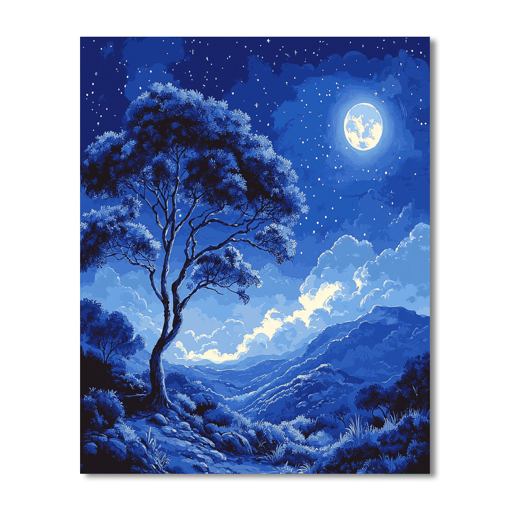 Henri Rousseau Inspired Lunar Dreamscape  Numbered Painting Kits