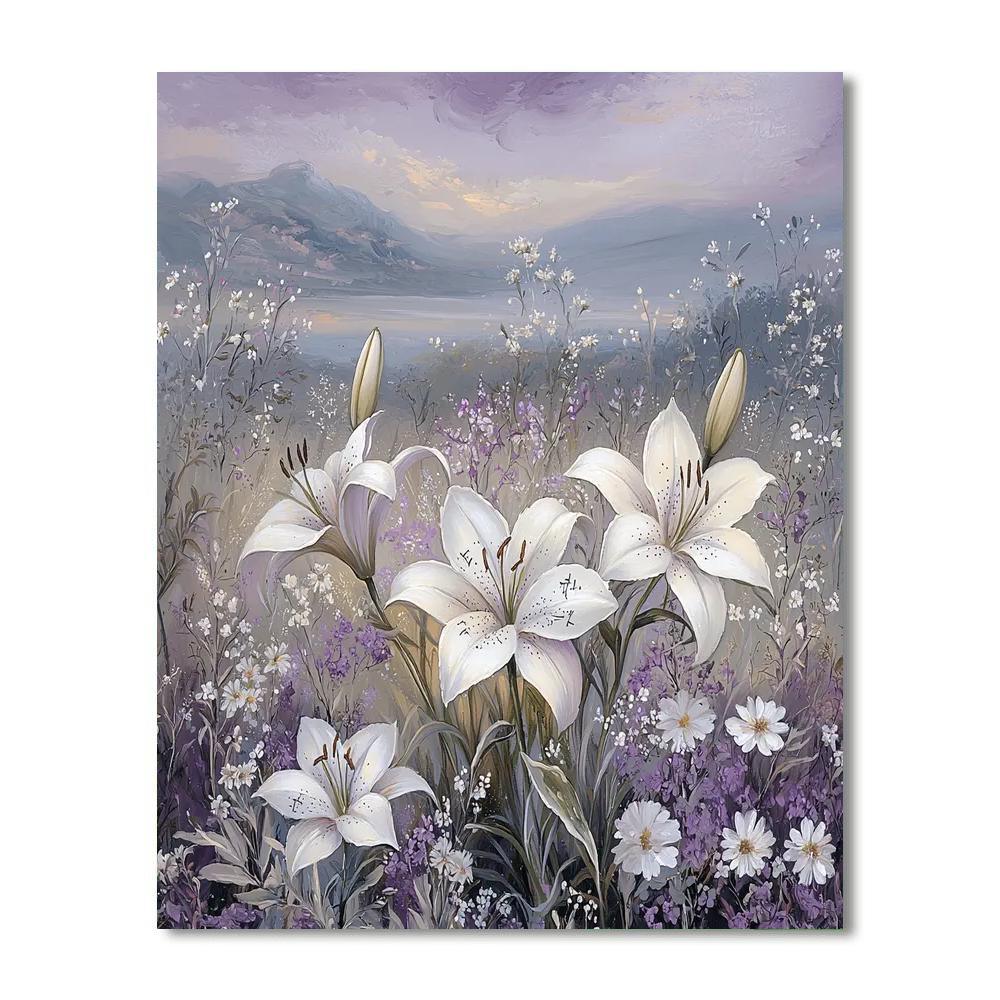 Leonardo Da Vinci Inspired Twilight Blossom Harmony  DIY Paint By Numbers