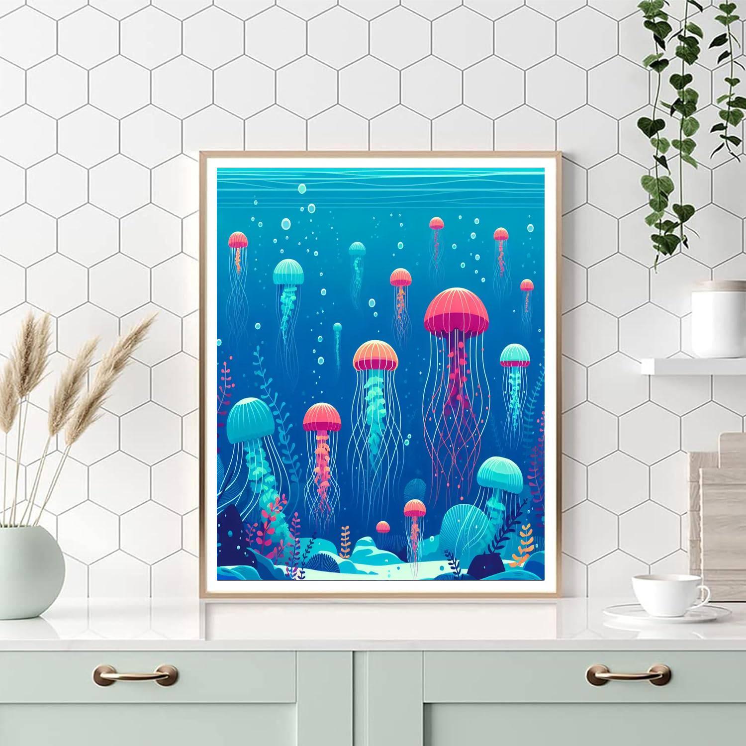 Rainbow Jellyfish Journey Paint By Number