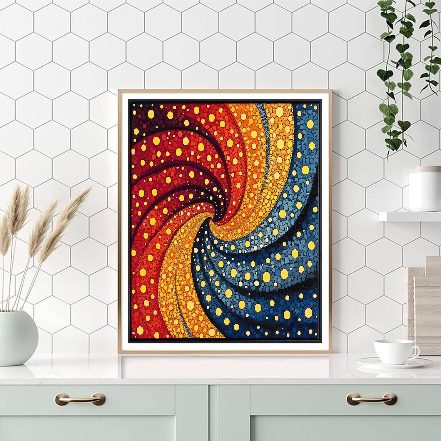 Yayoi Kusama Inspired Fractal Universe Of Colors  Paint By Number