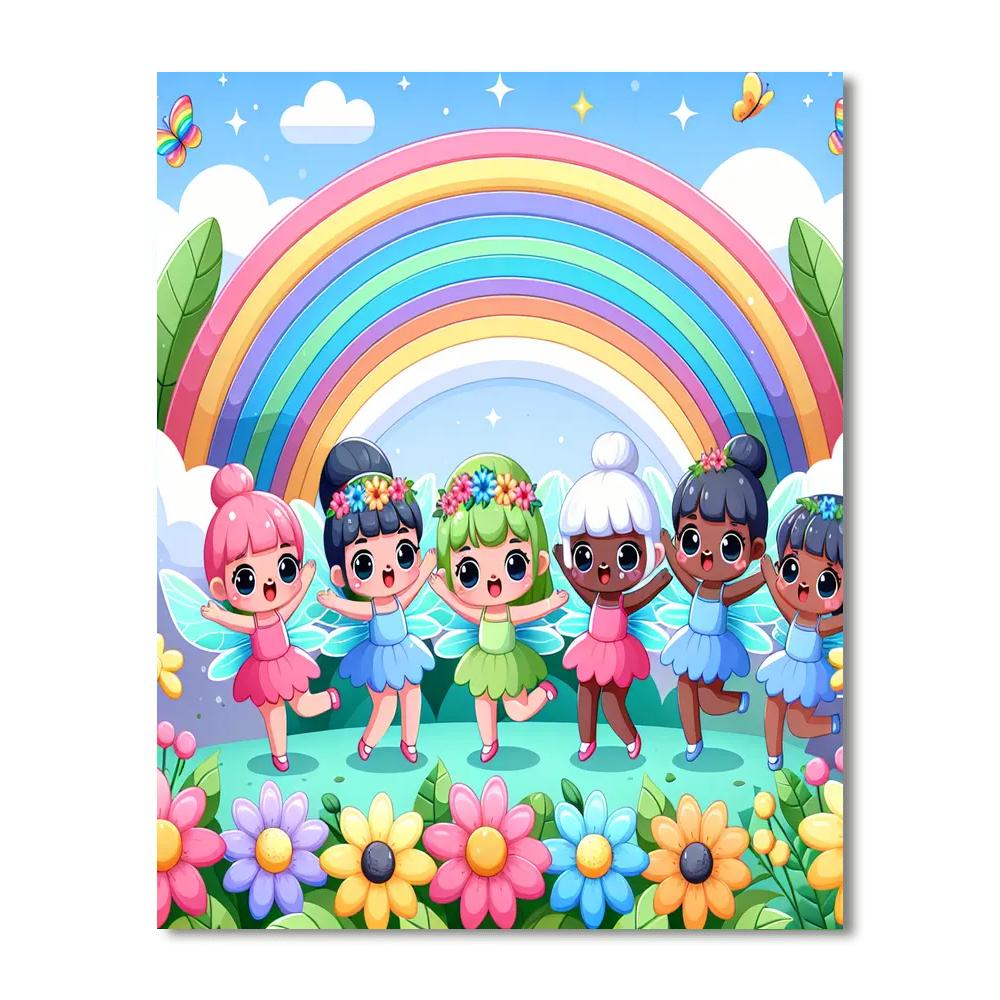 Garden Fairy Festival Number Painting