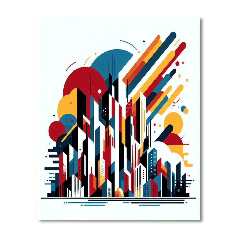 Abstract Metropolis Paint By Number