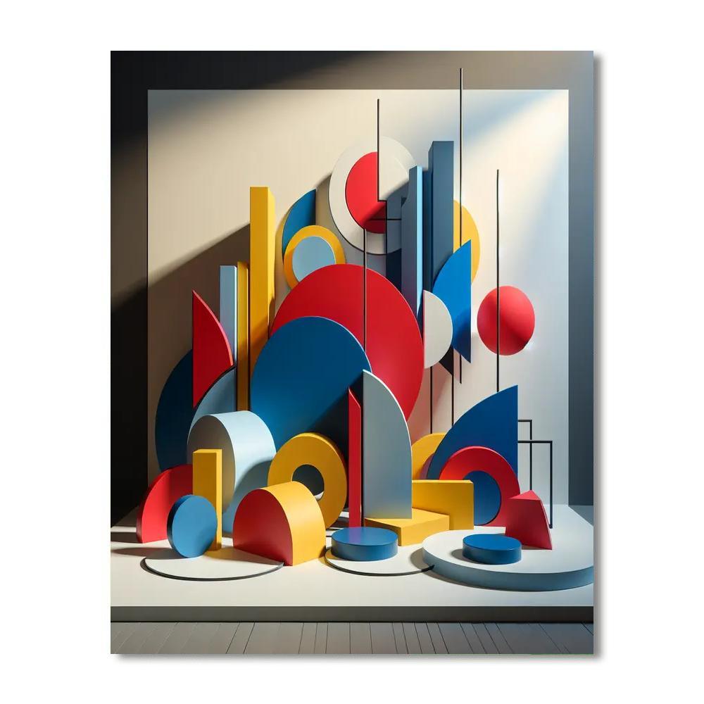 Modern Geometric Expressions Paint By Color