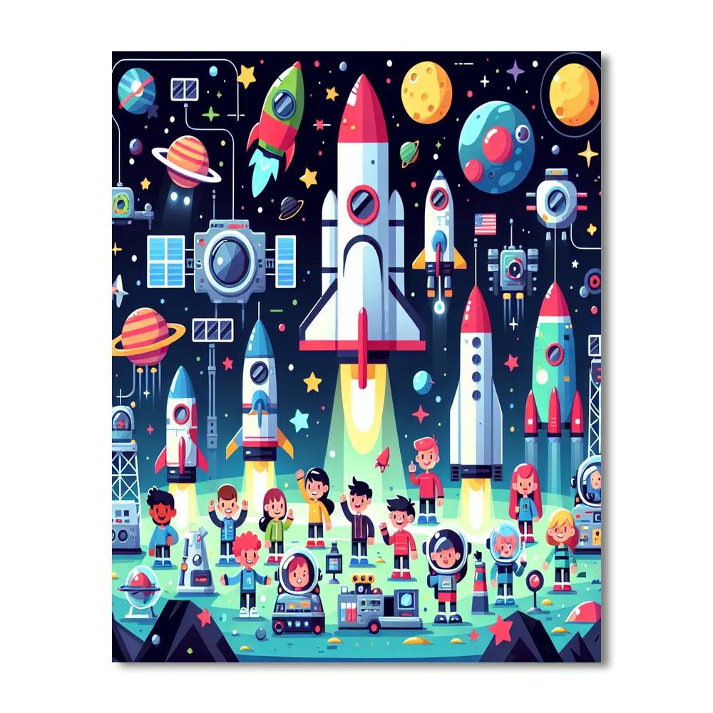 Space Command Mission Paint By Number