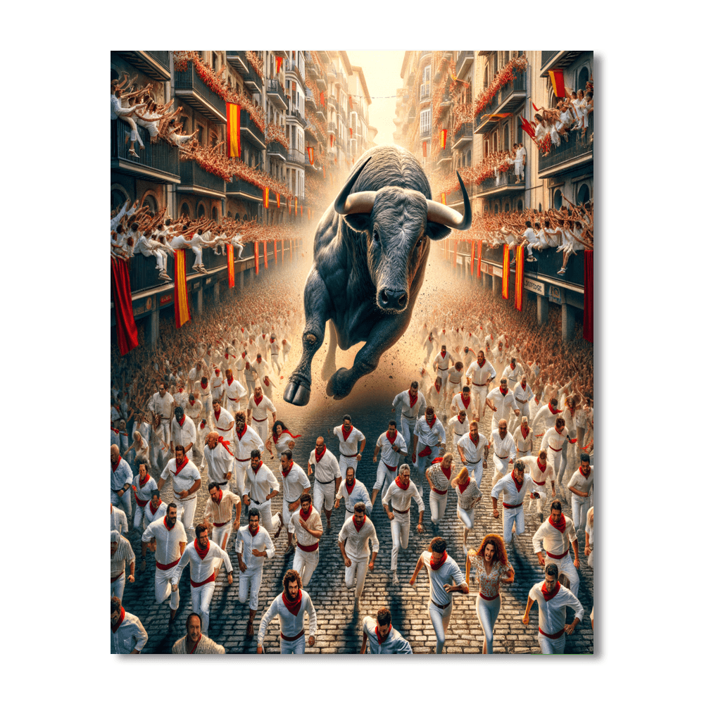 San Fermín - Pamplona Number Painting