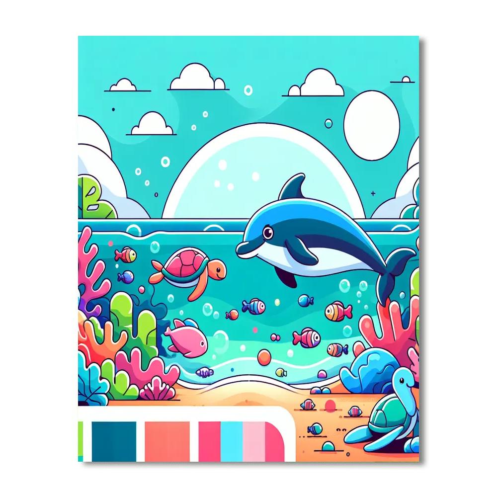 Tropical Lagoon Fun Paint By Numbers