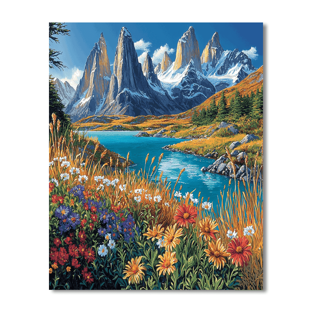 Torres Del Paine National Park - Patagonia Painting Number Kit