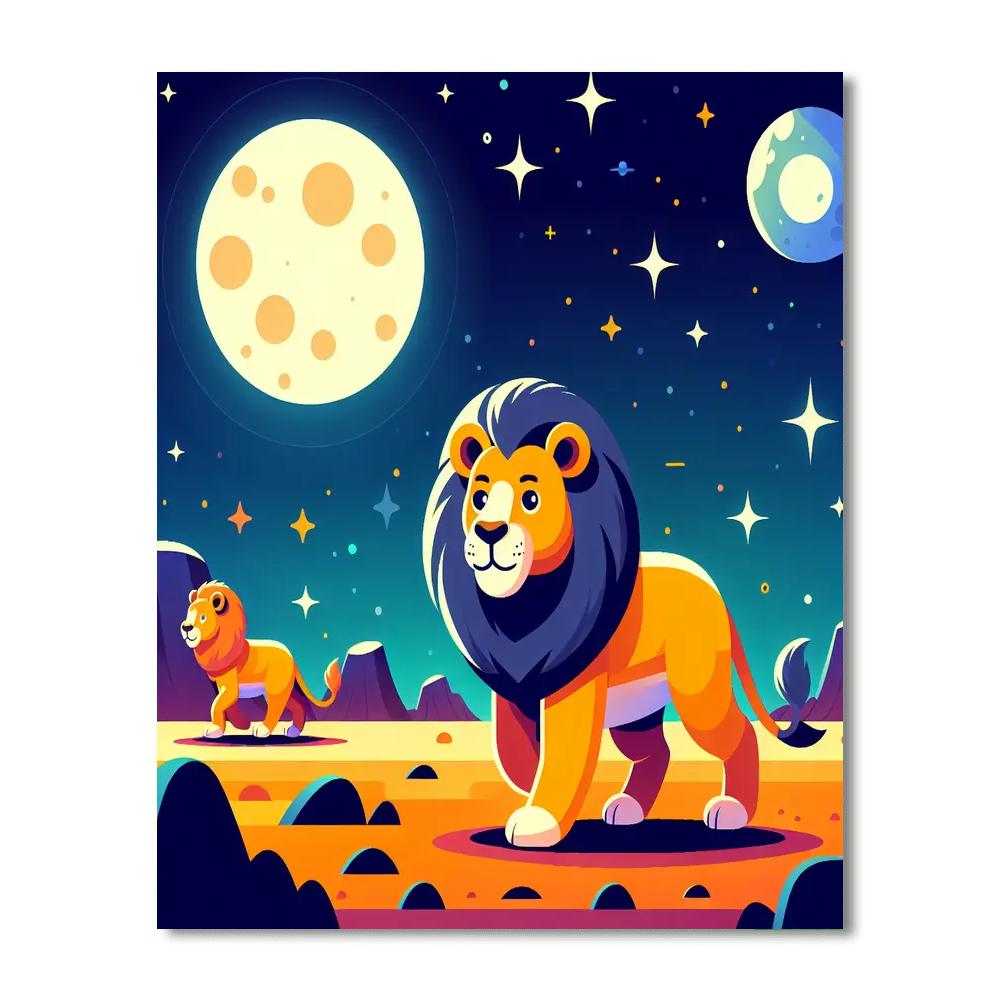 Lunar Lion Legends Numbered Painting Kits