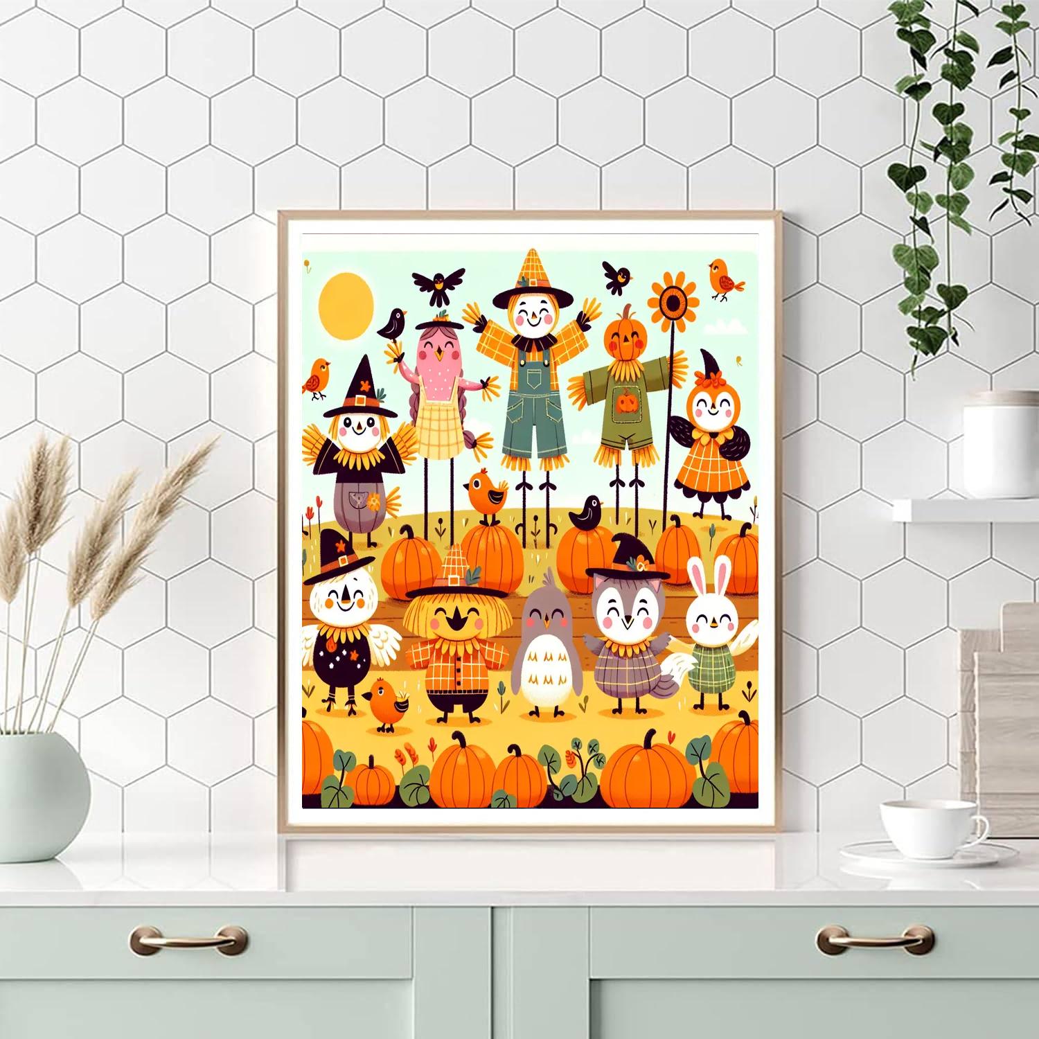 Pumpkin Patch Parade Painting By Numbers Kit