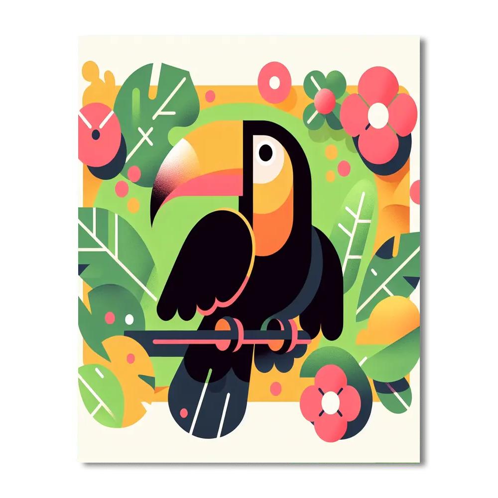 Tropical Toucan Tale Numbered Painting Kits