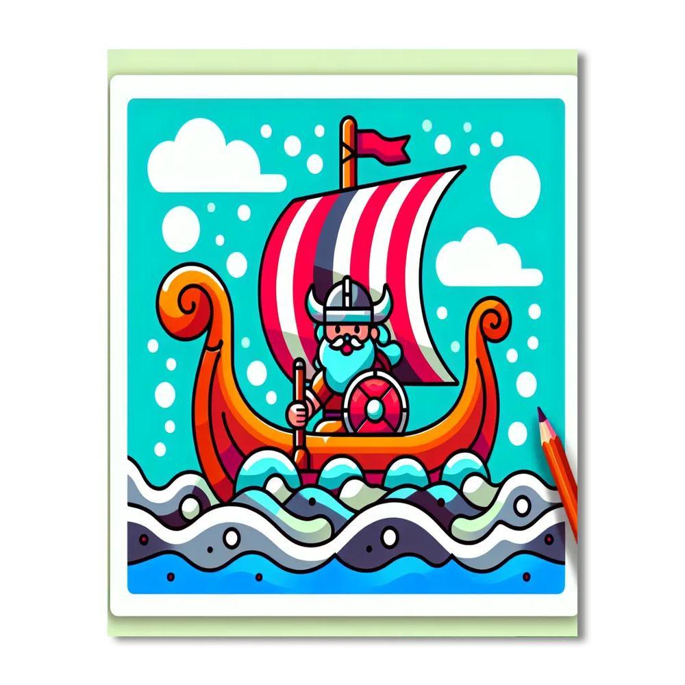 Viking Adventures Paint By Numbers Art