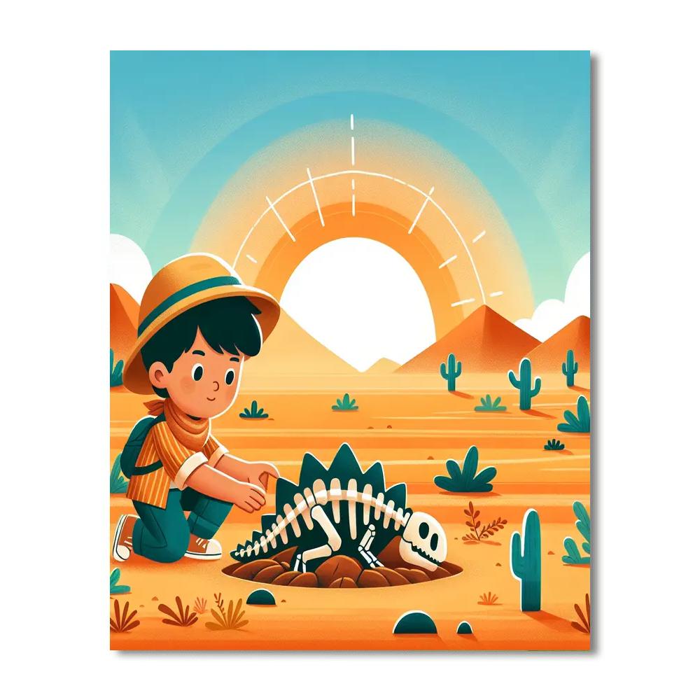 Fossil Hunter Adventure DIY Paint By Numbers