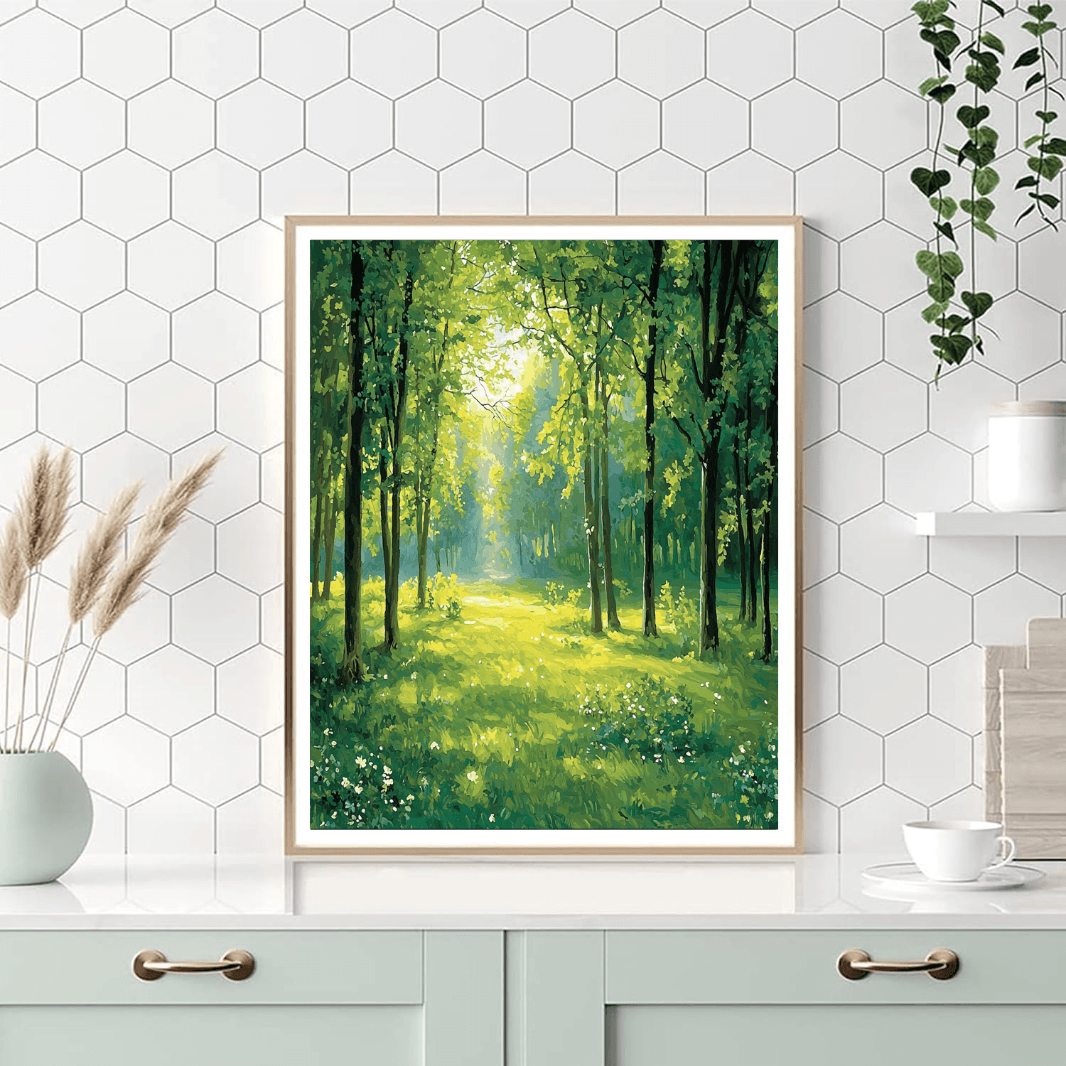 Claude Monet Inspired Mystic Forest Glade  Paint By Color