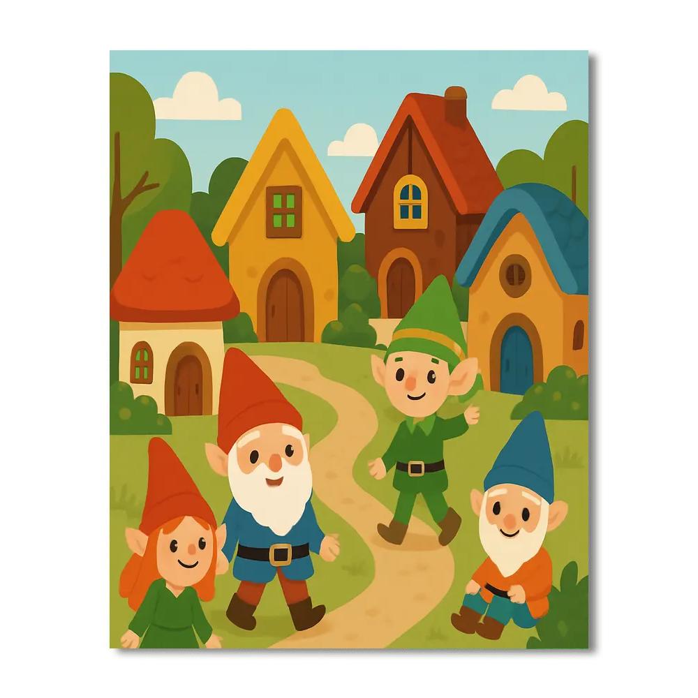 Fairy Tale Village Adventure Paint By Numbers Art