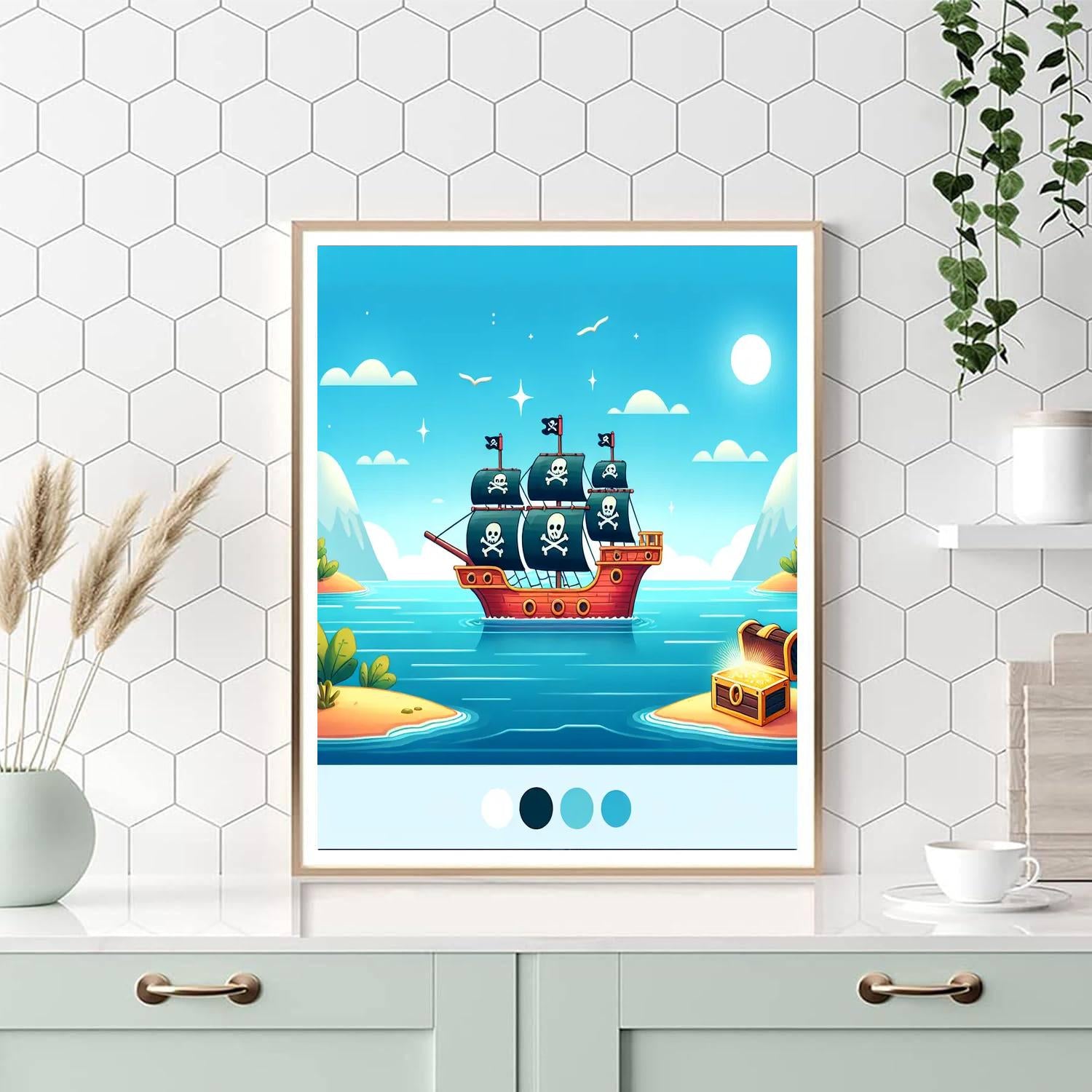 Seaside Pirate Adventures Paint By Color