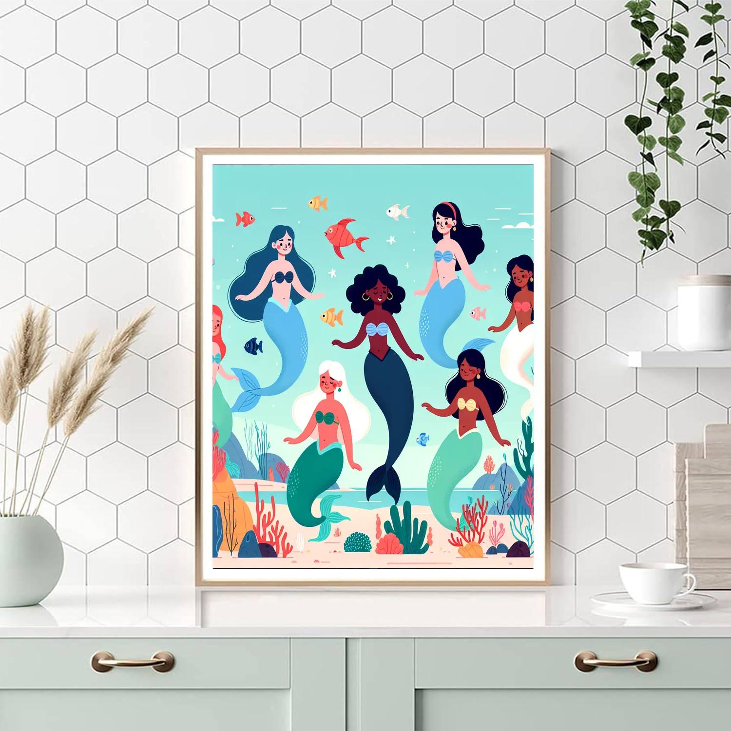 Enchanted Mermaid Bay Paint By Numbers