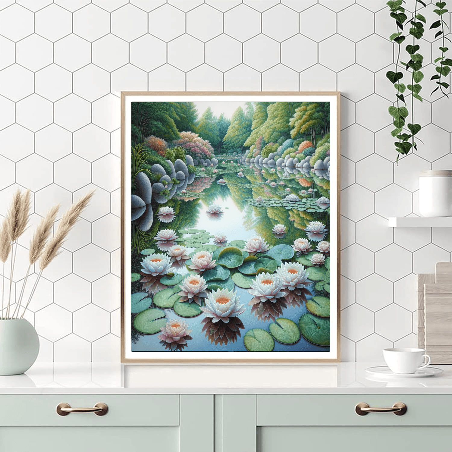 Serenity Water Lily Pond Paint By Numbers
