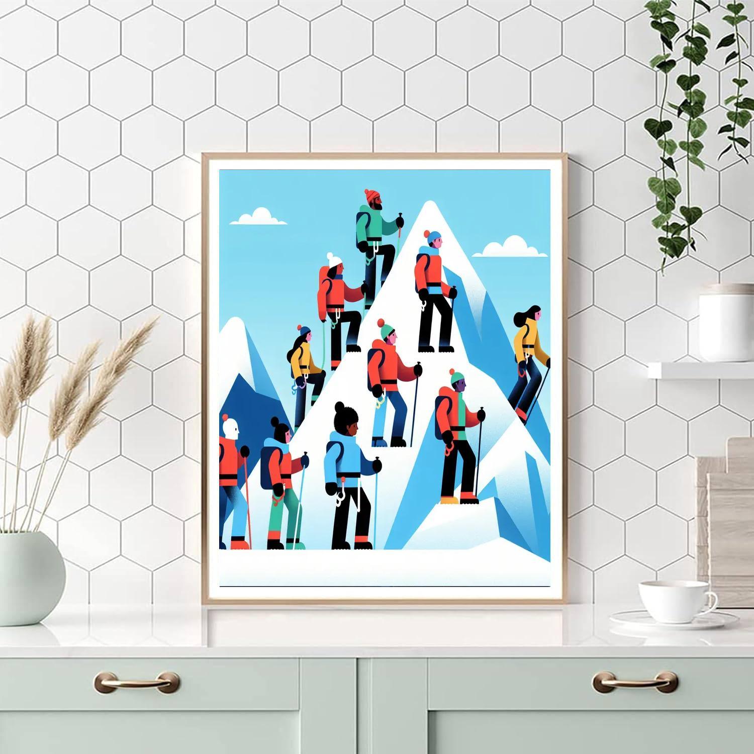 Frosty Mountain Adventure Numbered Painting Kits