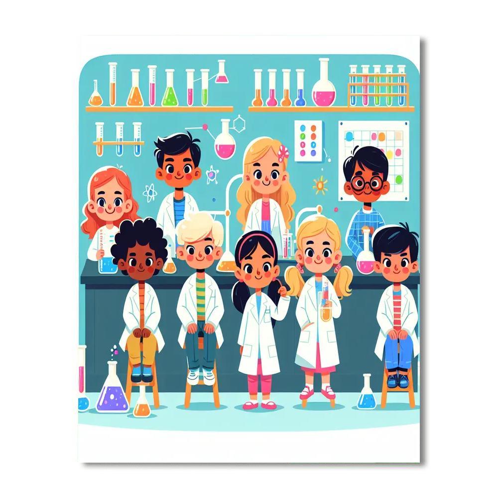 Super Science Lab Painting Number Kit