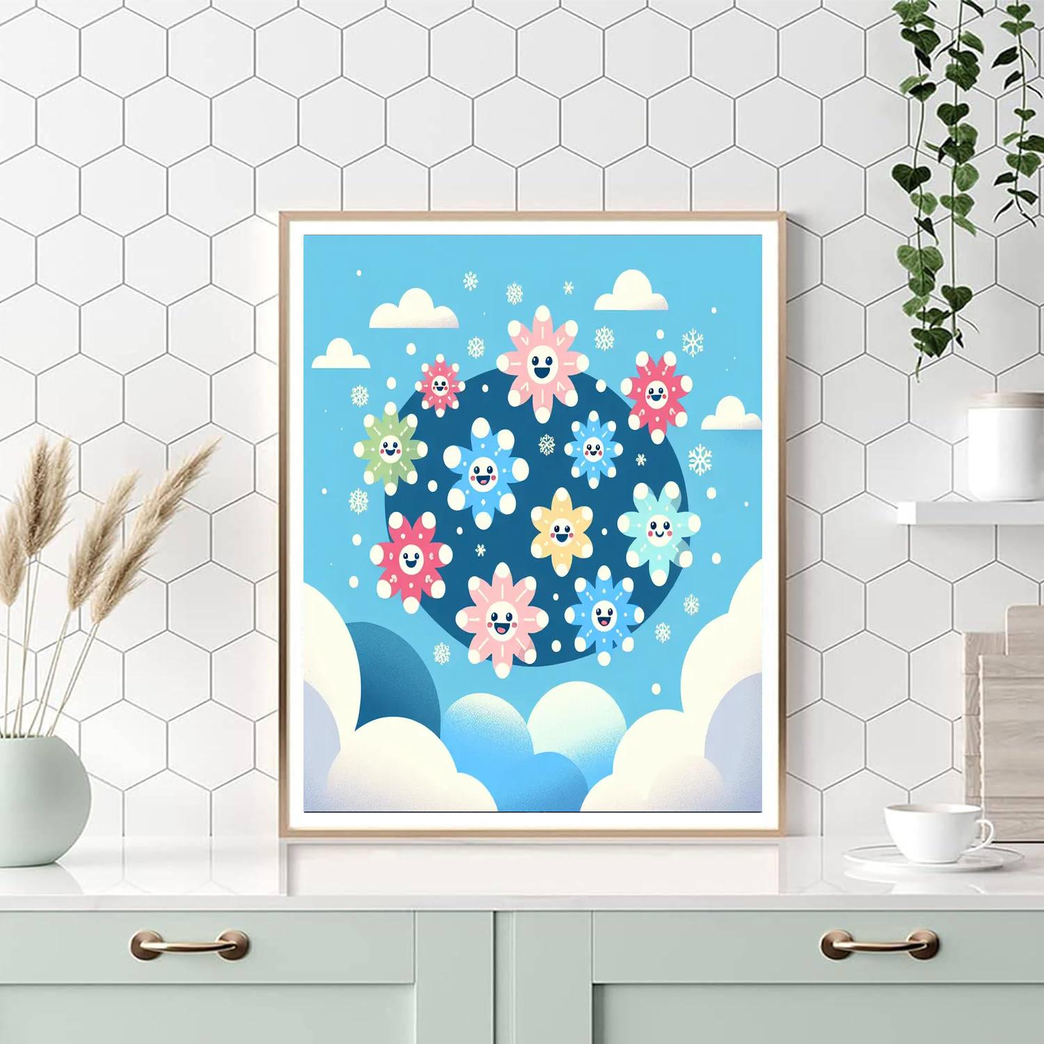 Snowflake Symphony Numbered Painting Kits