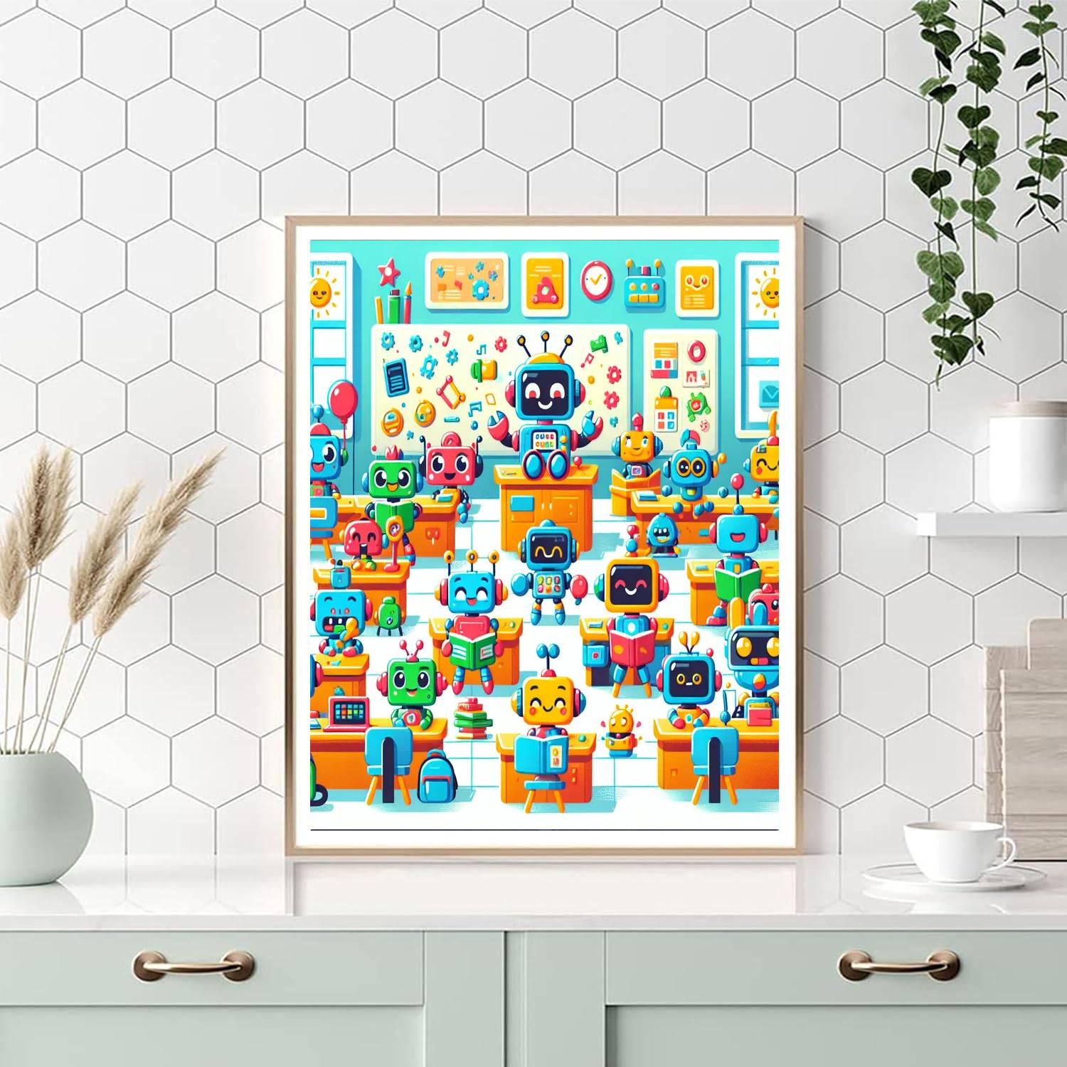 Artistic Robot Academy Paint By Numbers