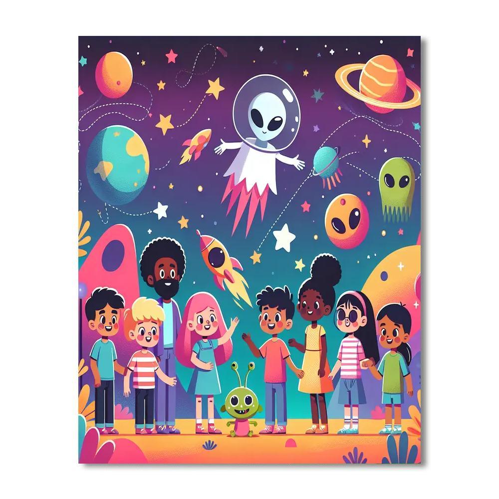 Cosmic Friendship Journey Painting By Numbers Kit