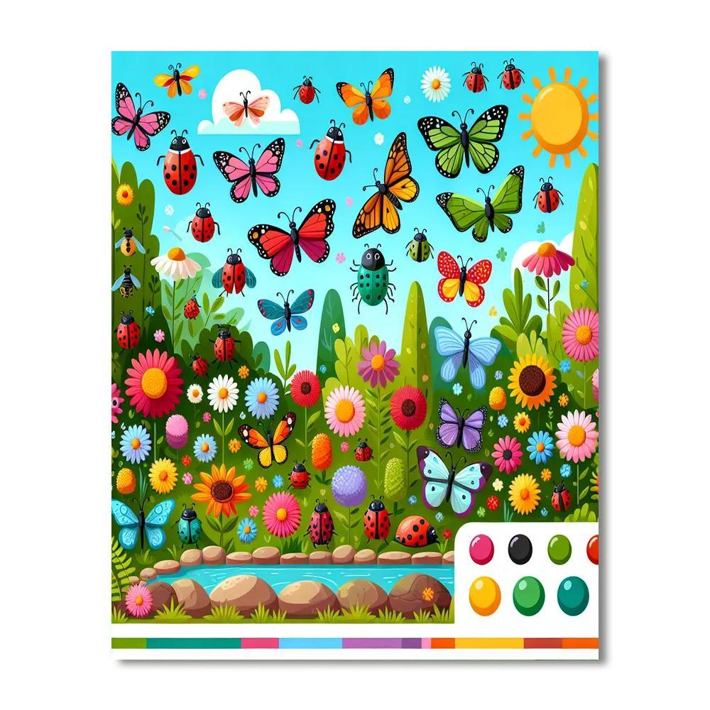 Insect Adventure Painting Number Kit