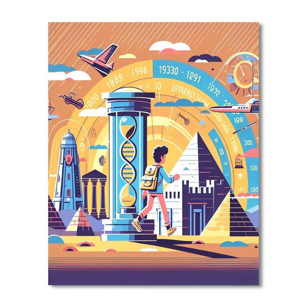 Time Traveler's Odyssey Painting Number Kit